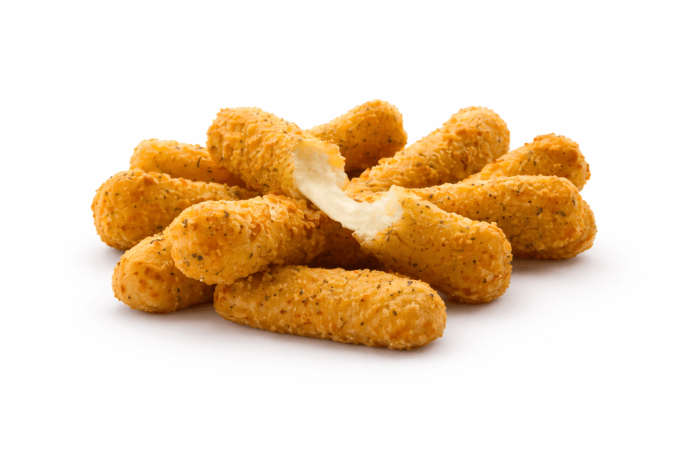 Breaded mozzarella sticks